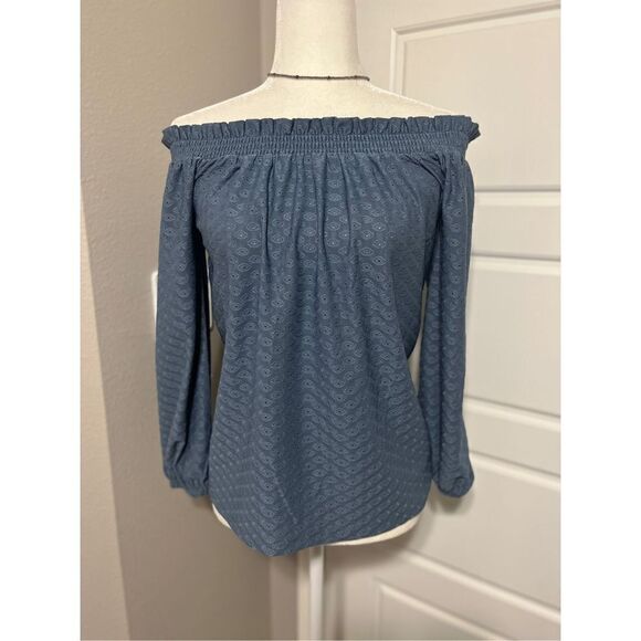 Michael Kors Tops - Michael Kors Chambray Off Shoulders Top